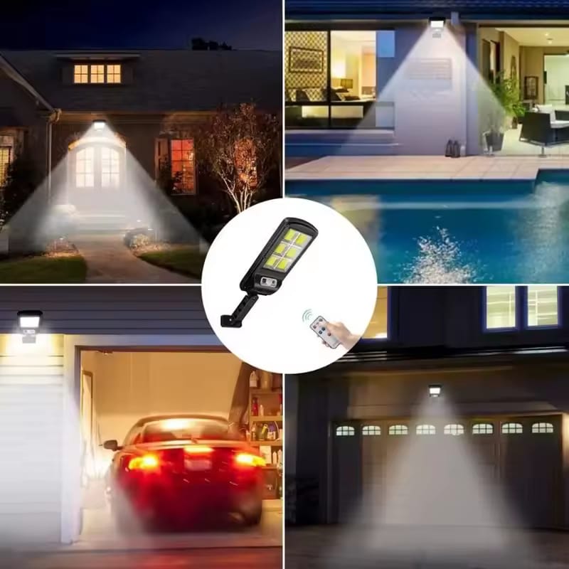 Solar LED Street Light – Outdoor Floodlight with Motion Sensor & 3 Lighting Modes