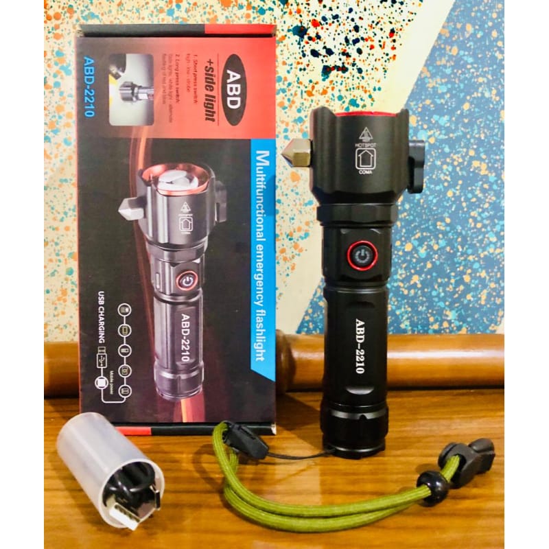 Rechargeable flashlight LED Flashlight USB C- Zoomable 4 modes Waterproof For camping, outdoors, emergencies