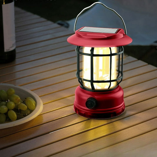 Vintage LED Camping Lantern – Rechargeable, Waterproof & 8 Lighting Modes
