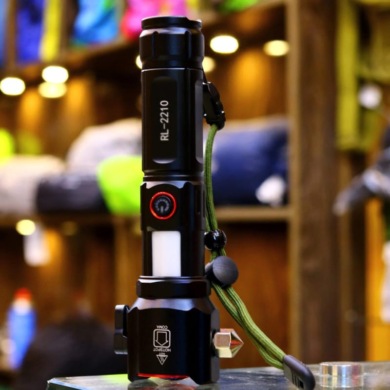 Rechargeable flashlight LED Flashlight USB C- Zoomable 4 modes Waterproof For camping, outdoors, emergencies