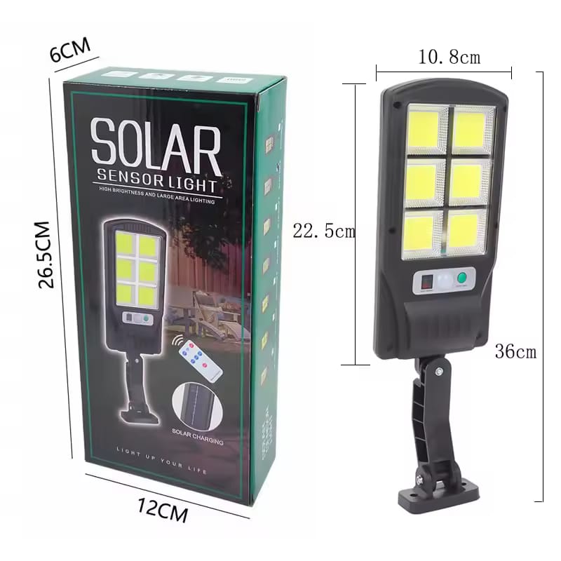 Solar LED Street Light – Outdoor Floodlight with Motion Sensor & 3 Lighting Modes