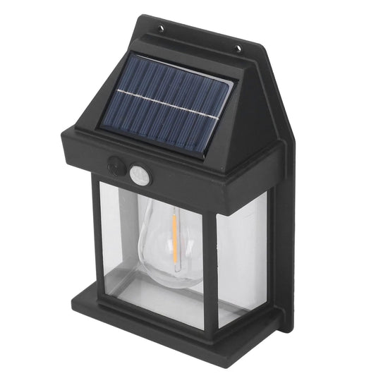 Outdoor Solar Tungsten Wall Lamp LED Tungsten Lamp with Motion Sensor Solar Garden Decorative Light Garden Villa Night Light